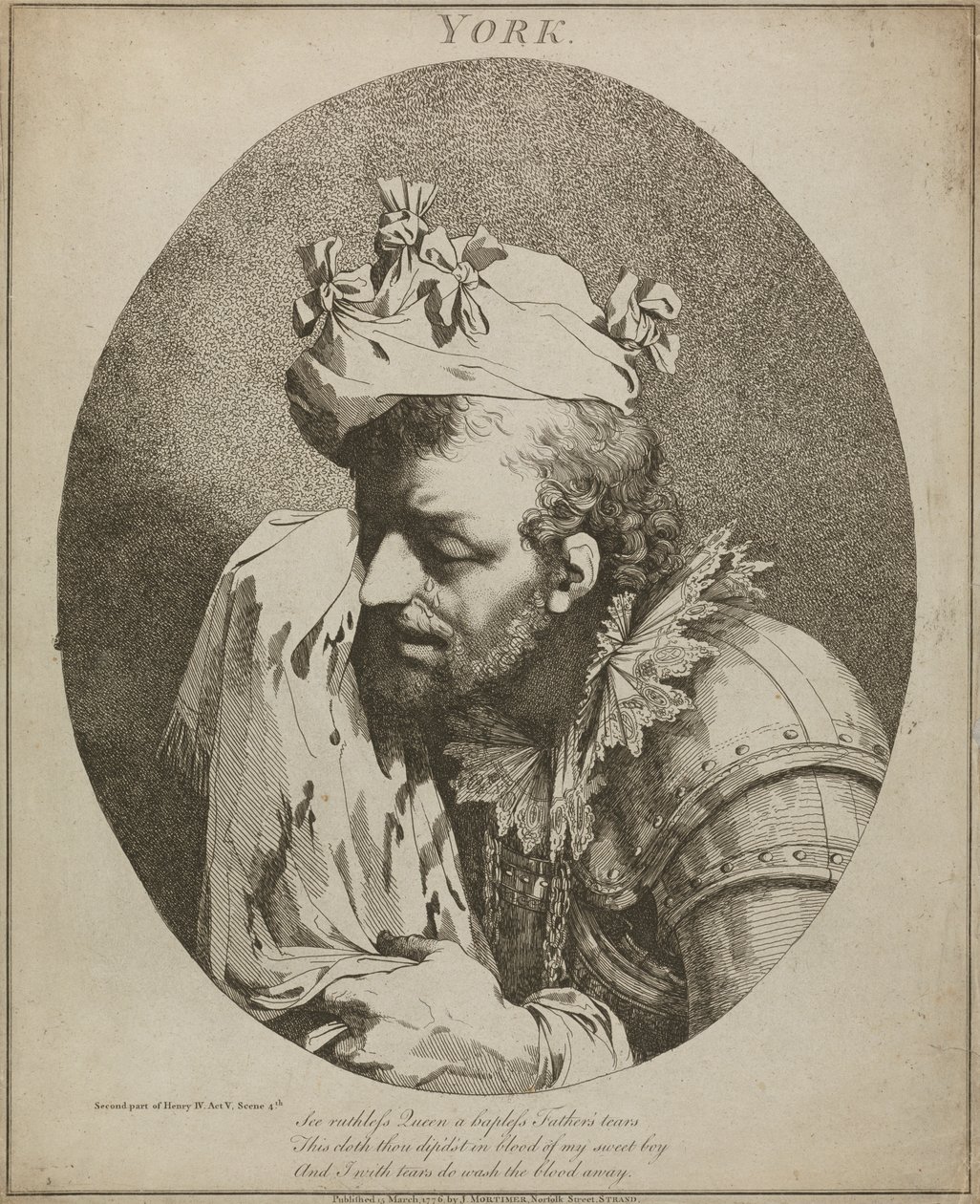 York, "Henry IV", osa II, näytös V, kohtaus IV tekijältä John Hamilton Mortimer