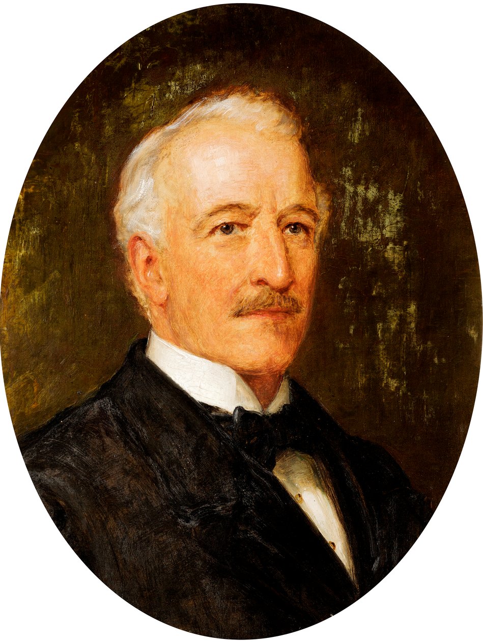 Paroni Charles Conrad Adolphus du Bois de Ferrieres (1823-1908), Cheltenhamin liberaali kansanedustaja (1880-85), n. 1885-1900 (öljy kankaalle) tekijältä John Hanson Walker