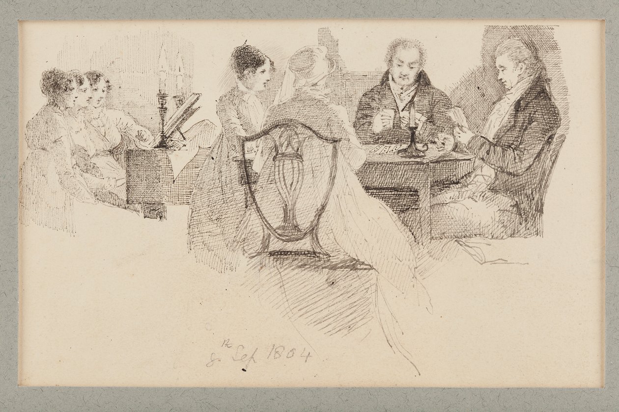 An Evenings Entertainment, 1804 (kynä ja muste paperille) tekijältä John Harden