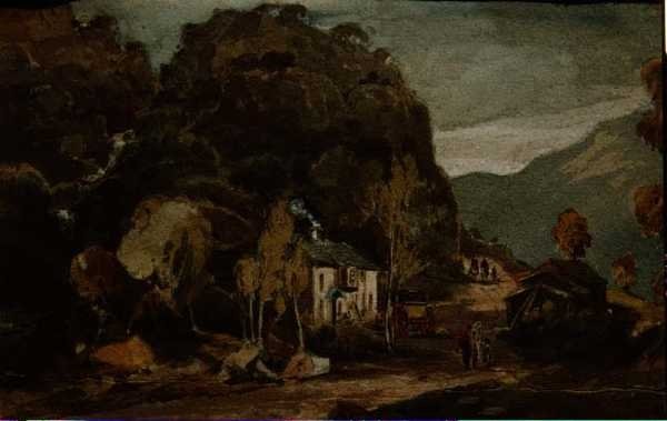 Borrowdale (akvarelli paperille) tekijältä John Harden