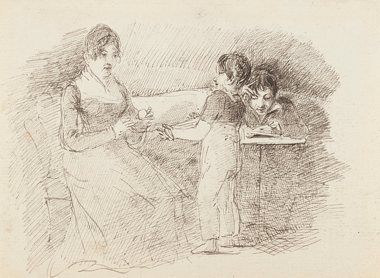 Poika pitelee villaa, 1843 tekijältä John Harden