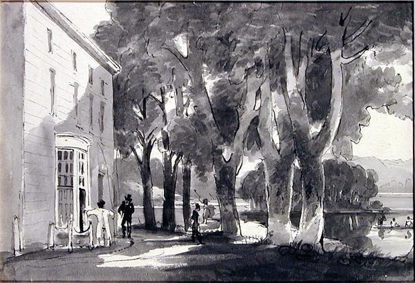 Brathay Hall (kynän ja musteen pesu paperille) tekijältä John Harden