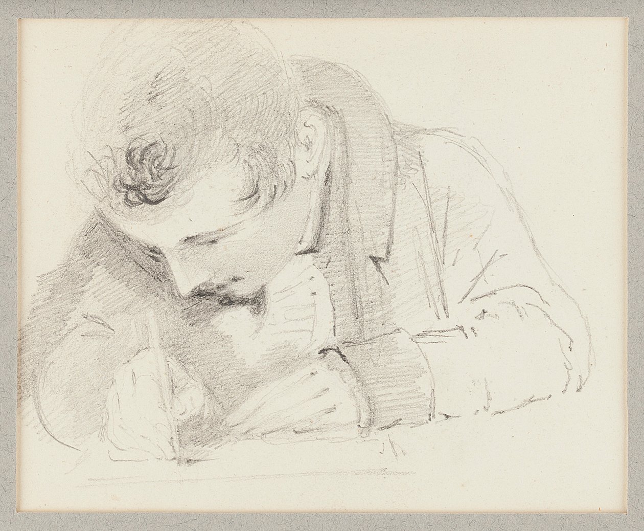Mies kirjoittava, 1825 tekijältä John Harden