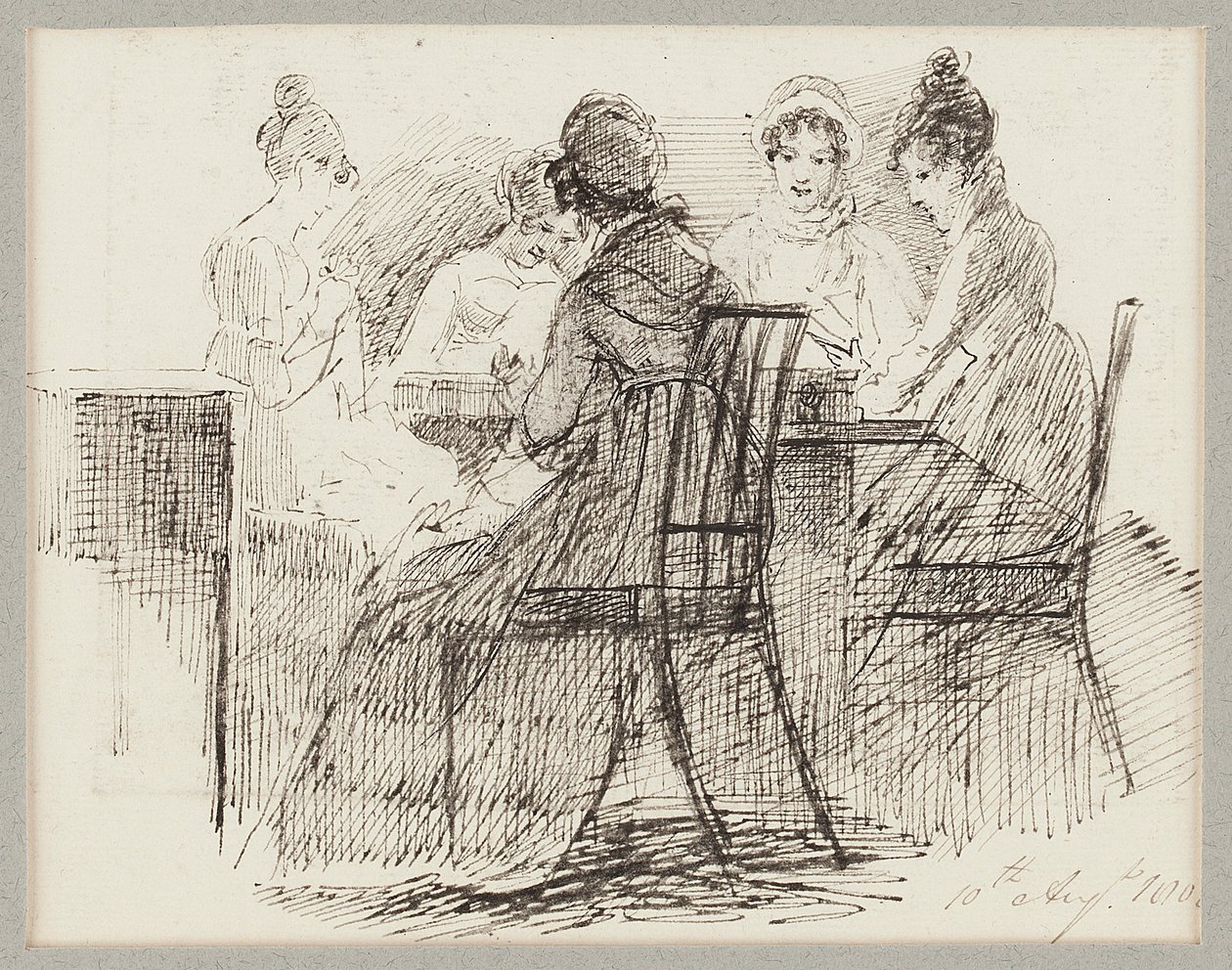 Istuva ryhmä, 1808 tekijältä John Harden