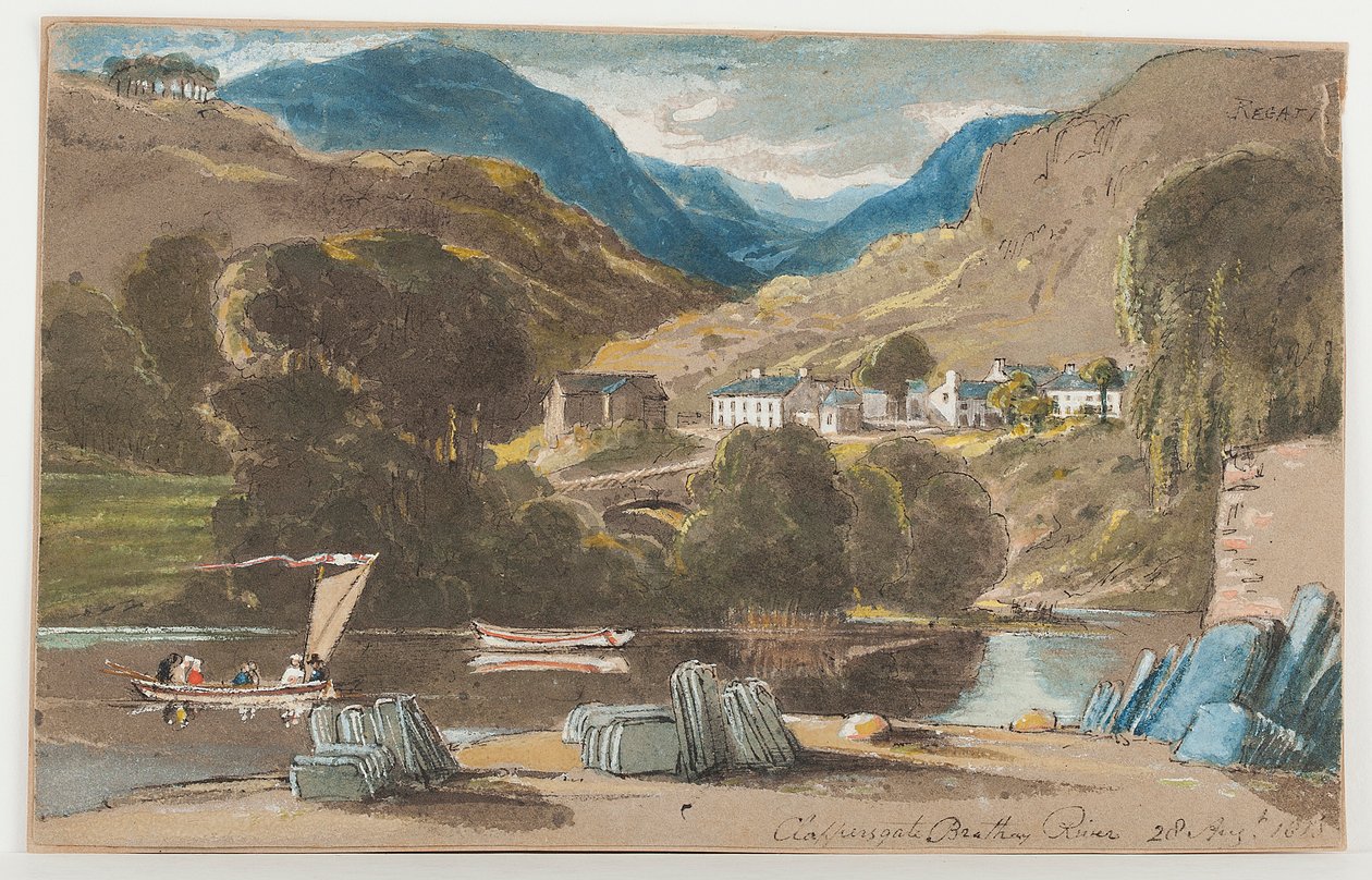 Liuskelaituri Clappersgatessa, 1817 (wc paperilla) tekijältä John Harden