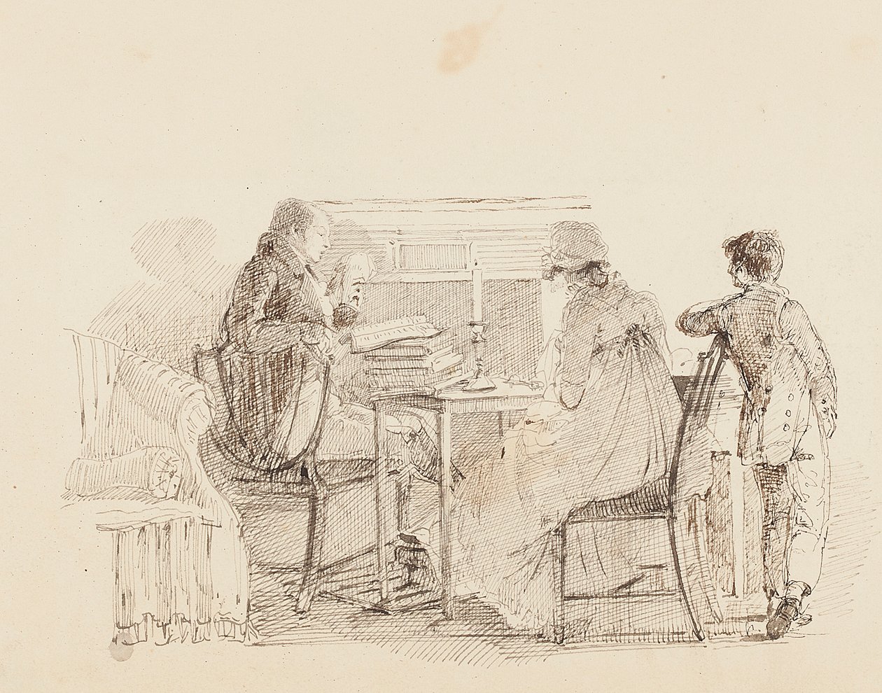 Kolme takan ääressä, 1805 tekijältä John Harden