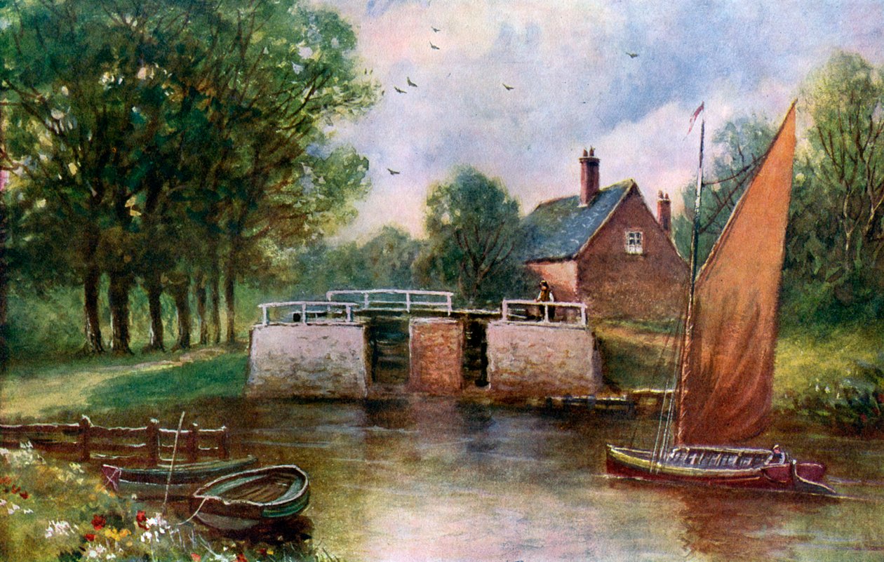 Coltishall Lock, Norfolk, 1924-1926 tekijältä John Harrap and Son
