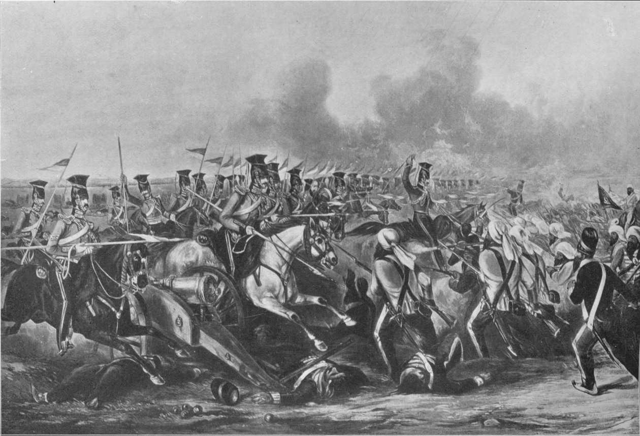 16. Queens Own Lancersin hyökkäys Aliwalin taistelussa, 28. tammikuuta 1846, 1847 1909 tekijältä John Harris Junior