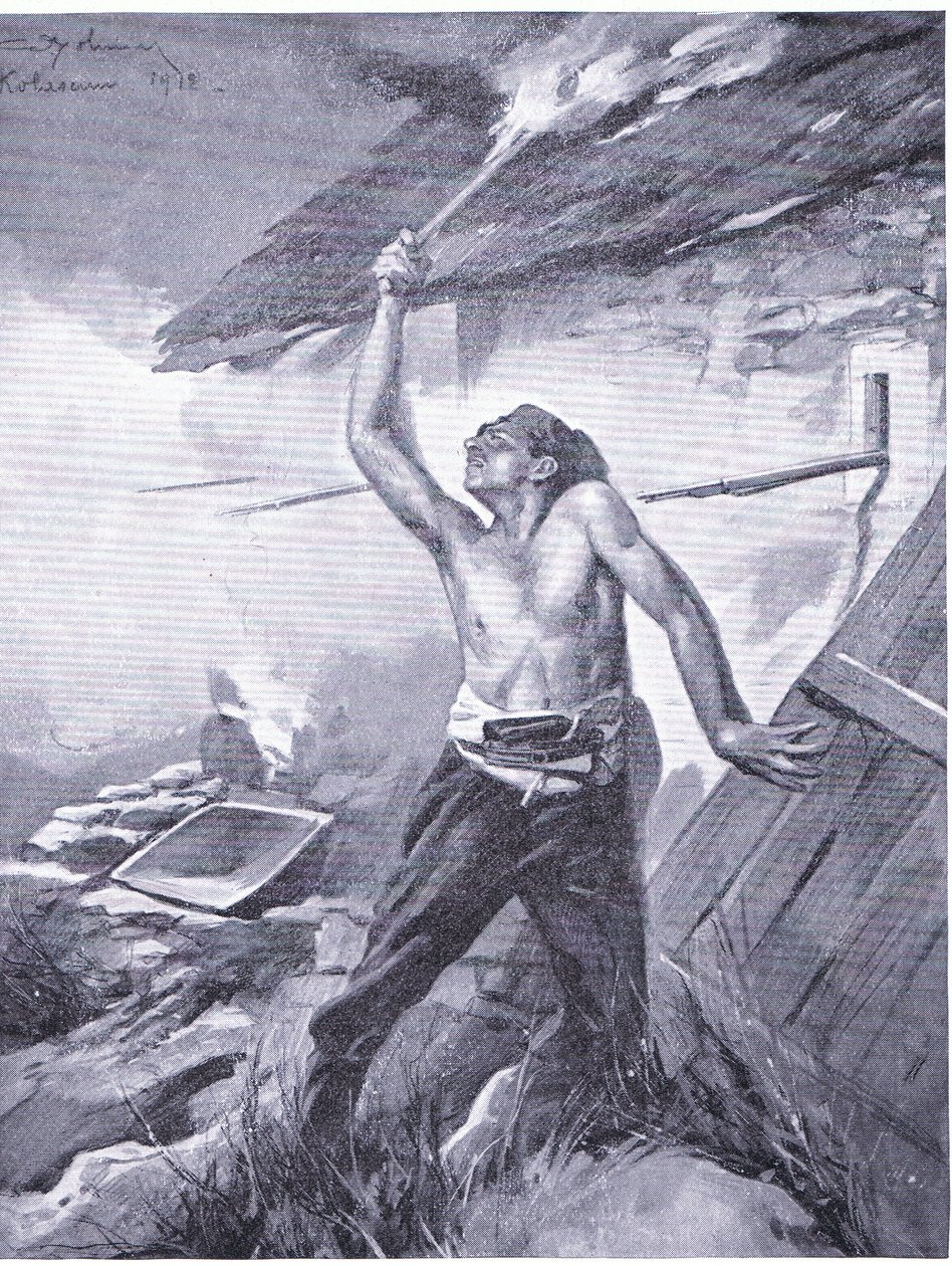 Rajakohtaus Balkanin sodasta 1912, Hutchinsonin julkaisusta "Historia of the Nations" (Nide 4), jonka on julkaissut Hutchinson, n. 1920 (litho) tekijältä John Harris Valda