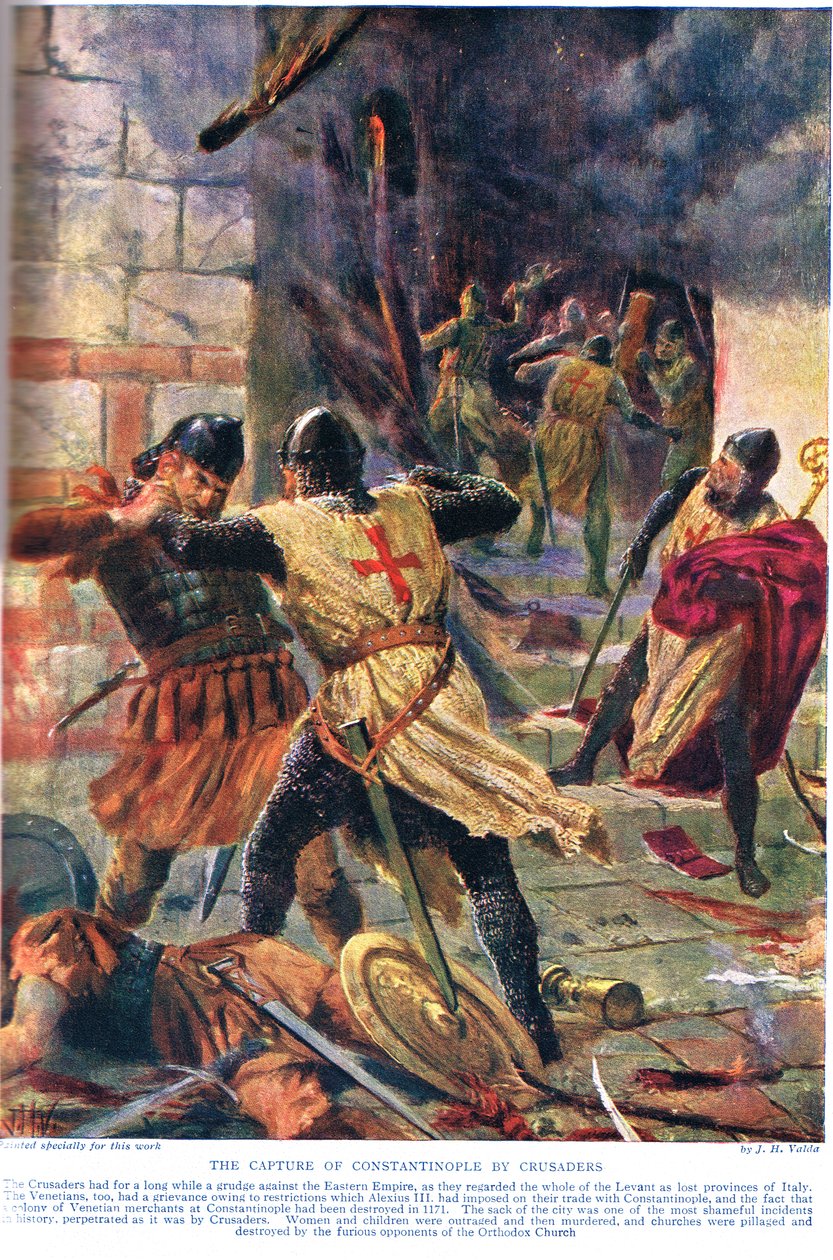Konstantinopolin valtaus ristiretkeläisten toimesta tekijältä John Harris Valda