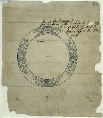 Ms 3972/3 Kellotaulu 4. ajanottajalle (kynä ja muste) tekijältä John Harrison