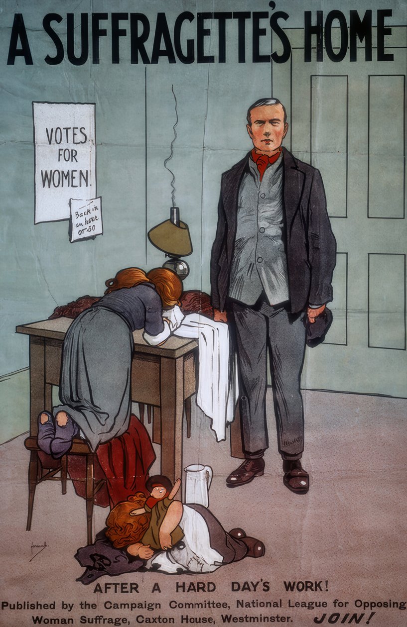 A Suffragettes Home / J. Hassall / Juliste, 20. Jahrhundert tekijältä John Hassall