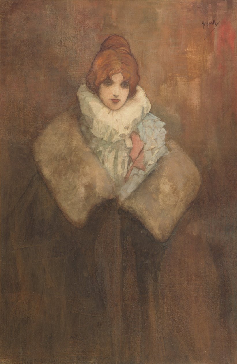 Edwardian Lady, n. 1910 (akvarelli paperille) tekijältä John Hassall