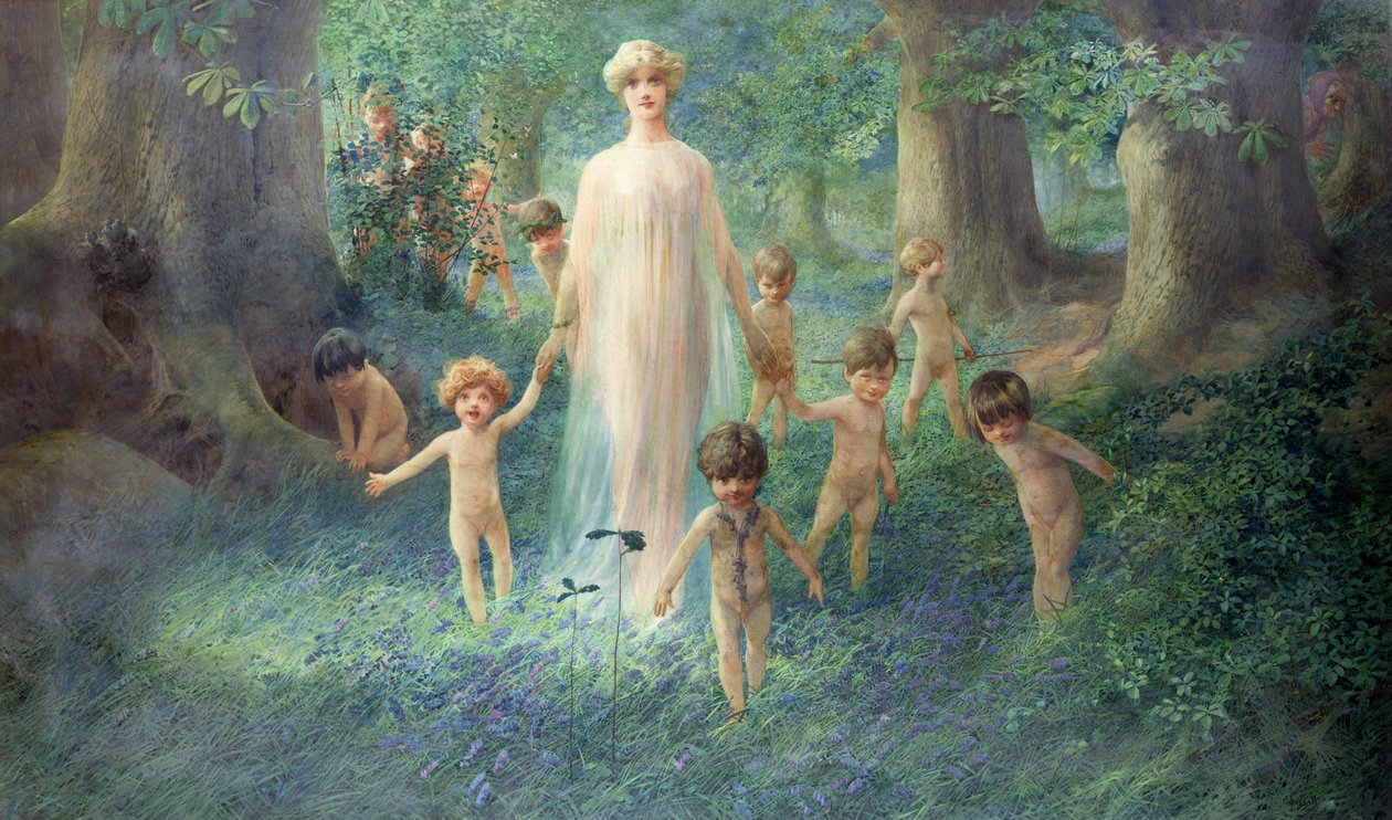 Fairy Wood (akvarelli paperille) tekijältä John Hassall