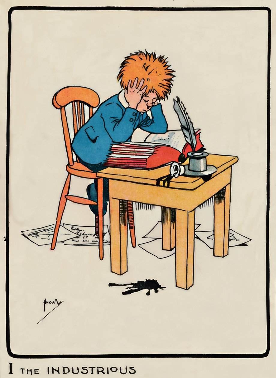 Minä ahkera / J. Hassall / Zeichnung, 1903 tekijältä John Hassall