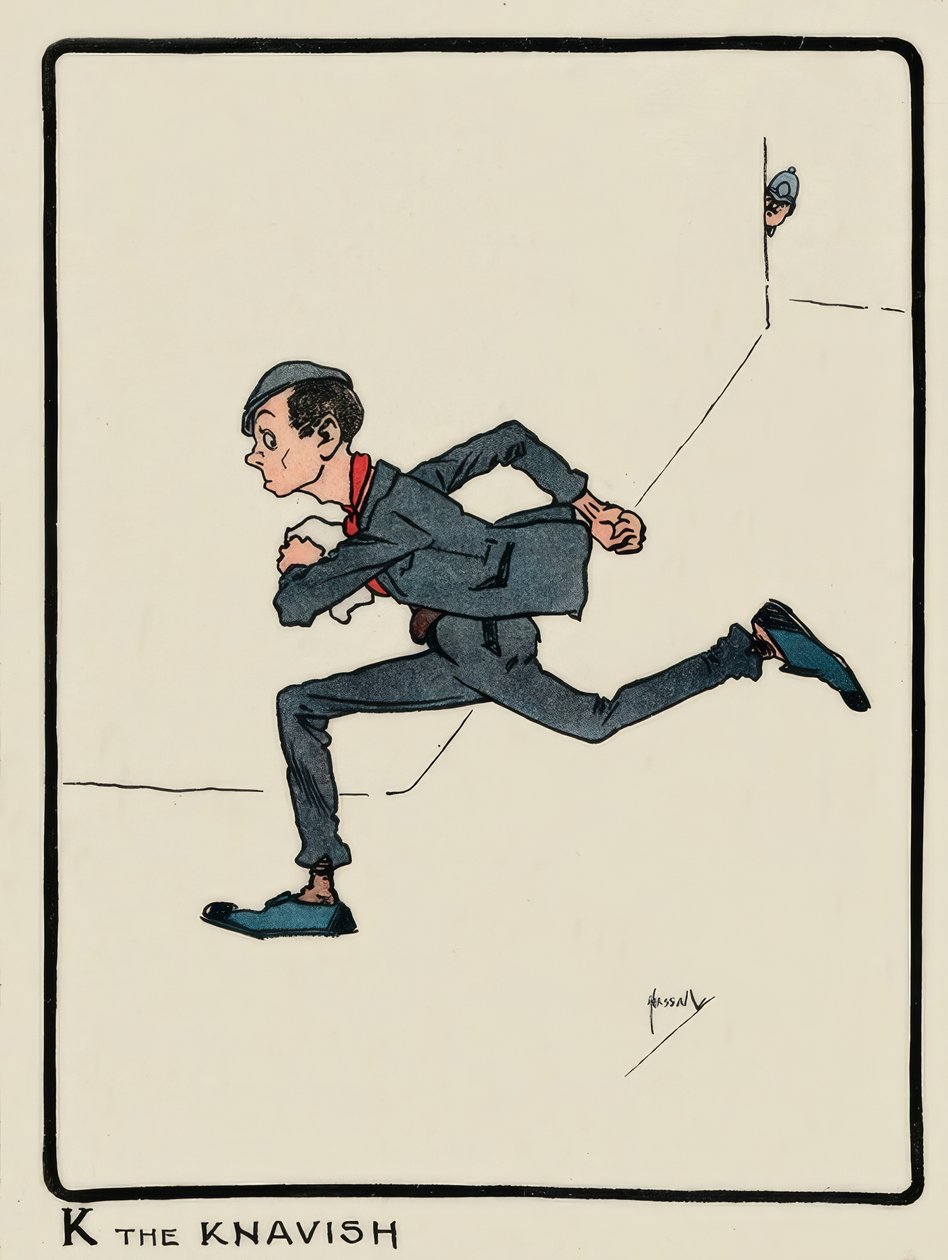 K the Knavish / J. Hassall / piirustus, 1903 tekijältä John Hassall