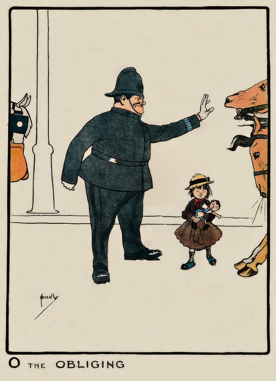 O velvoittava / J. Hassall / piirustus, 1903 tekijältä John Hassall