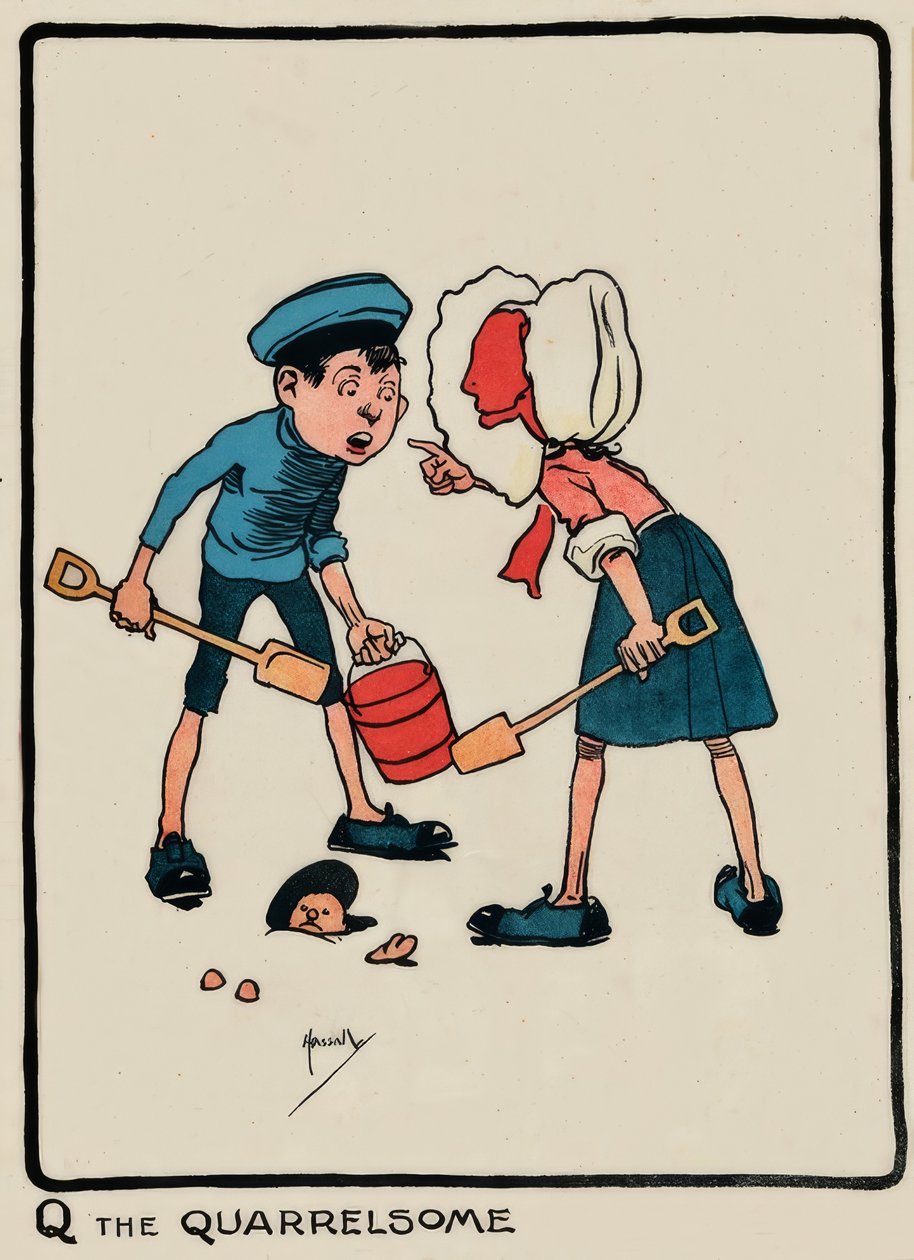 Q the Quarrelsome / J. Hassall / Piirustus, 1903 tekijältä John Hassall