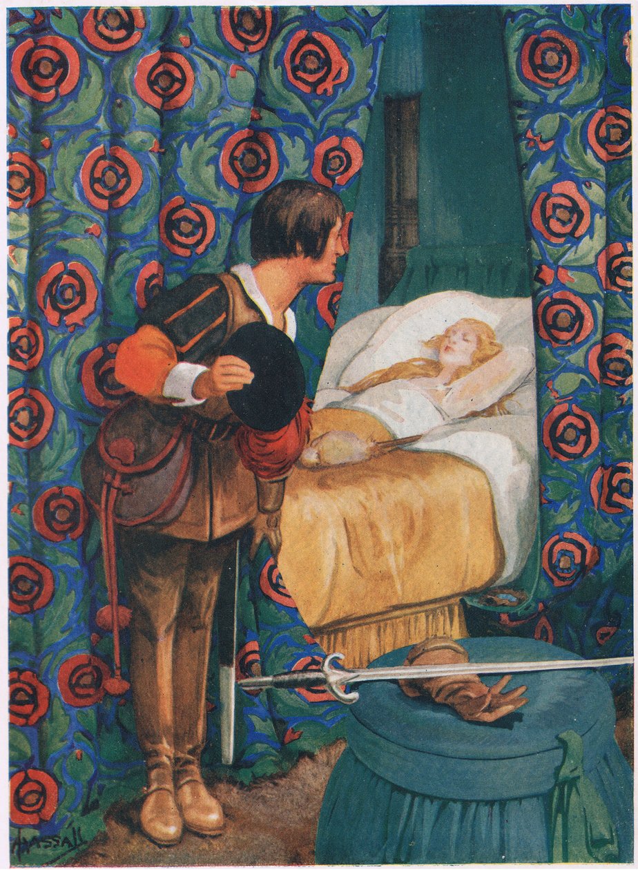 Prinsessa Ruusunen (litho) tekijältä John Hassall
