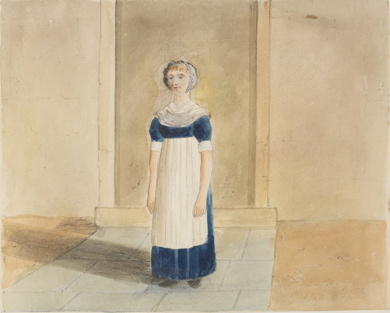 Muotokuva St Georges Charity School for Girls -koulusta, King Street, Southwark, joka tunnetaan nykyään nimellä Newcomen Street, 1826 (wc paperilla) tekijältä John Hassell
