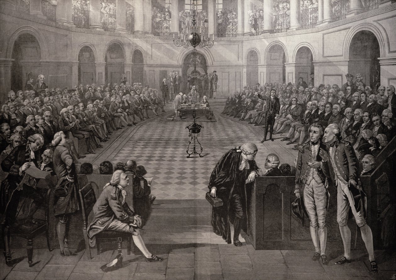 The Irish House of Commons, AD 1790, College Green, Dublin, "The Illustrated London News", 4. lokakuuta 1886 tekijältä John Hayter