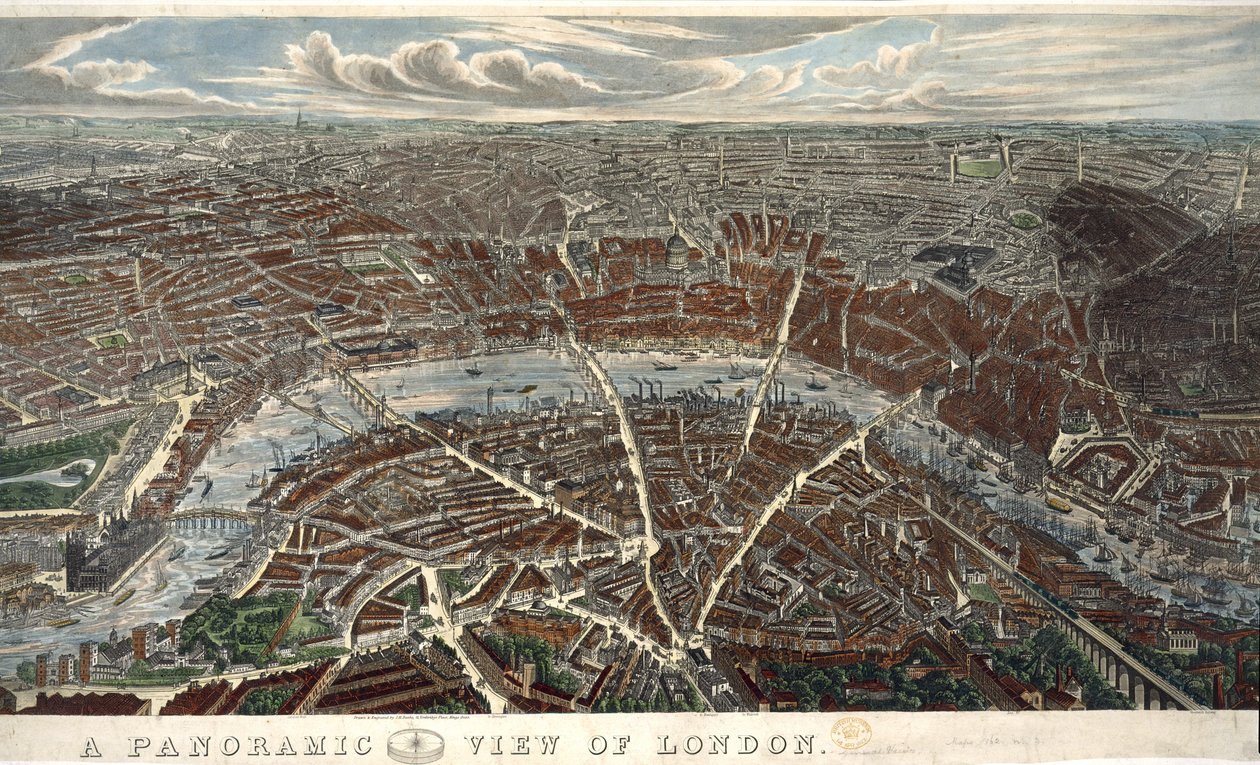 Panoraamanäkymä Lontooseen tekijältä John Henry Banks