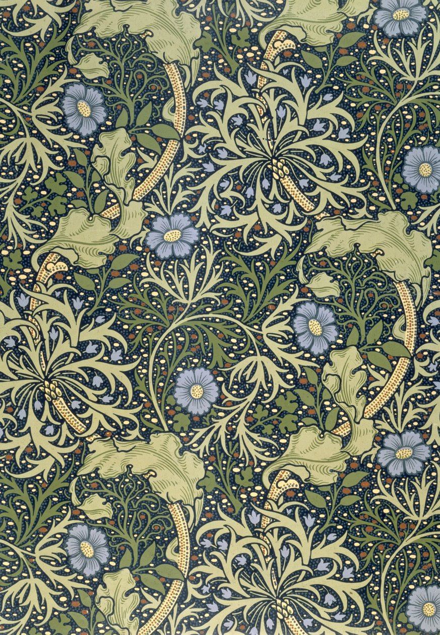 Merilevätapetti, jonka on suunnitellut John Henry Dearle (1860-1932) Morris and Companylle, 1901 tekijältä John Henry Dearle
