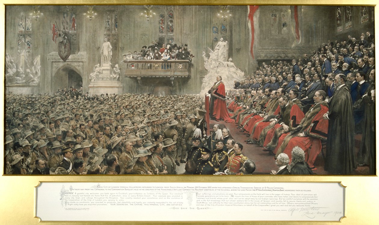 City Imperial Volunteers Guildhallissa Lontoossa, 1900. tekijältä John Henry Frederick Bacon