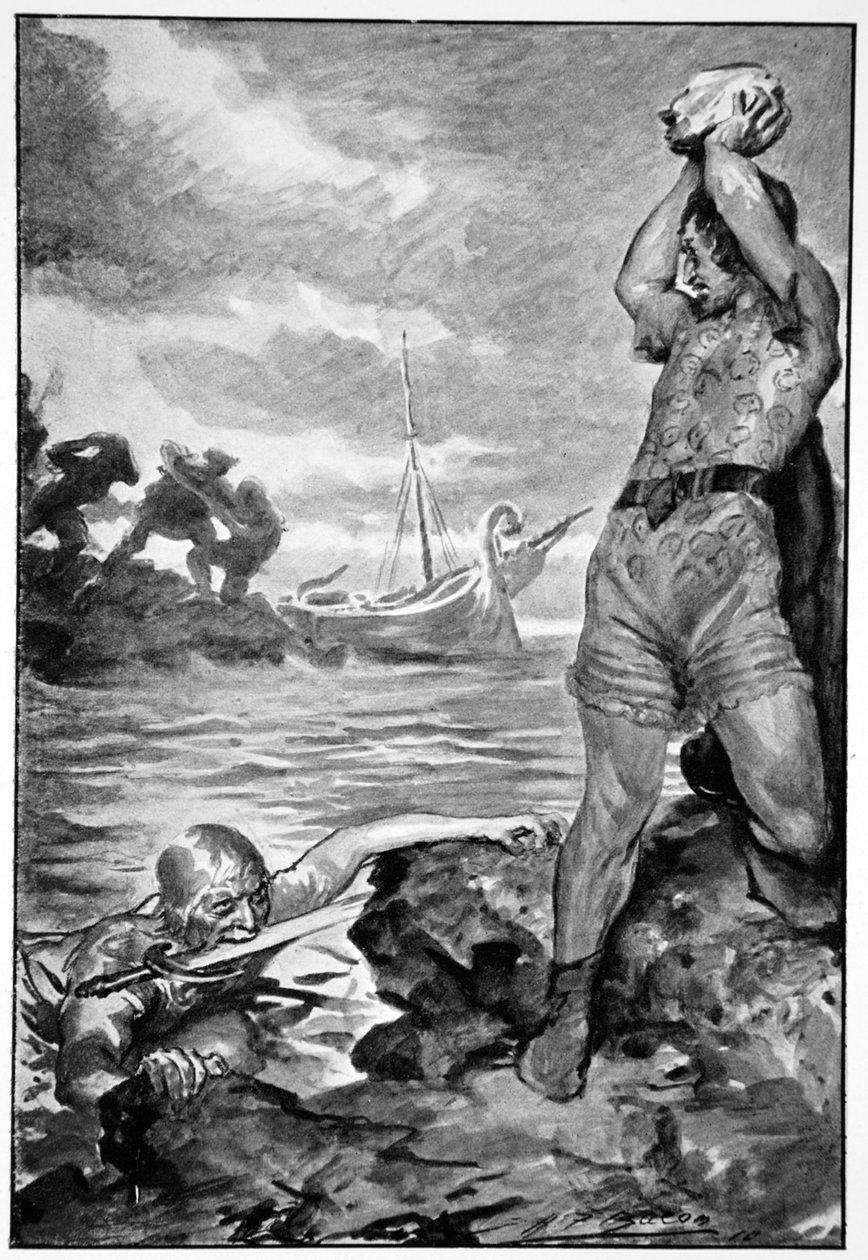 "Thorbion nosti valtavan kiven", 1910. tekijältä John Henry Frederick Bacon