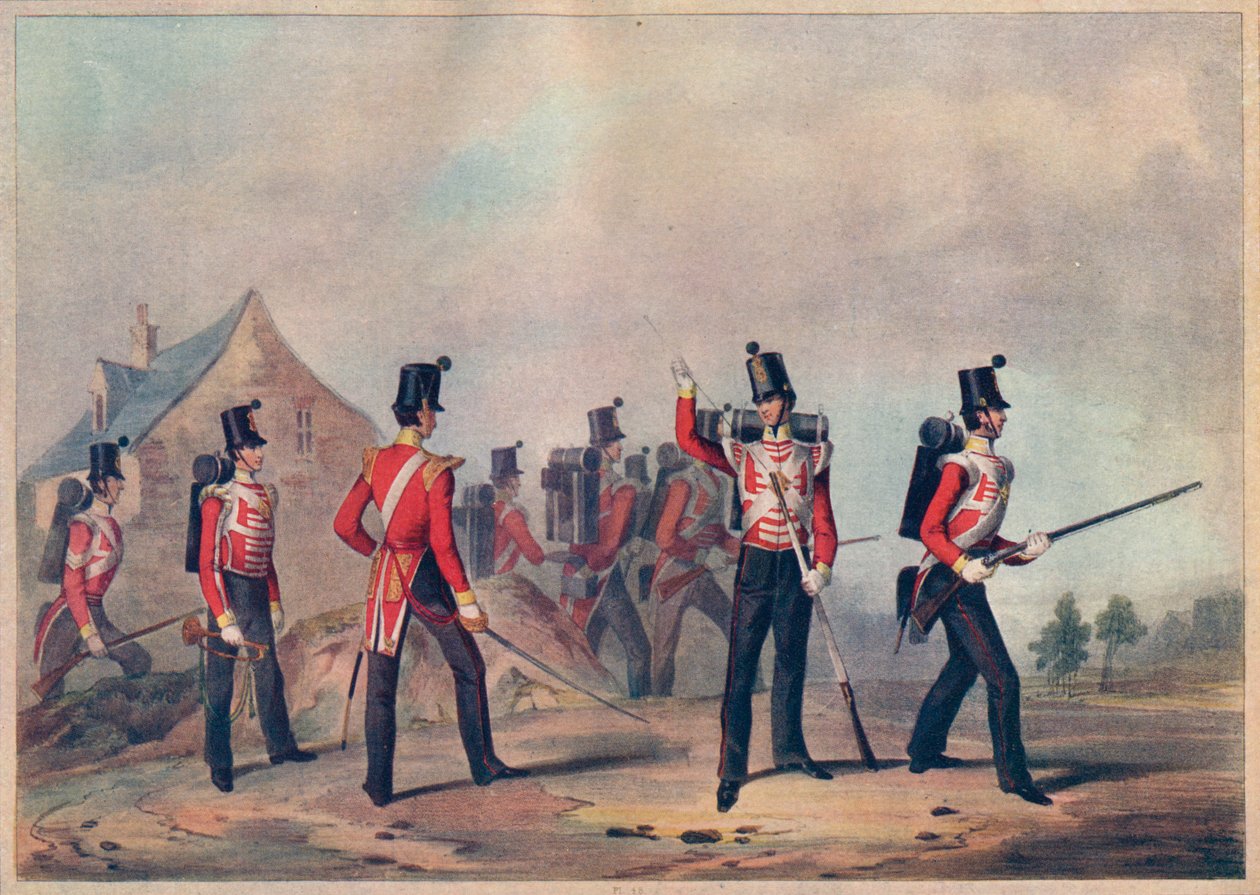Kevytjalkaväen rykmentit esittäen 90. kevytjalkaväen, 1800-luku 1909 tekijältä John Henry Lynch