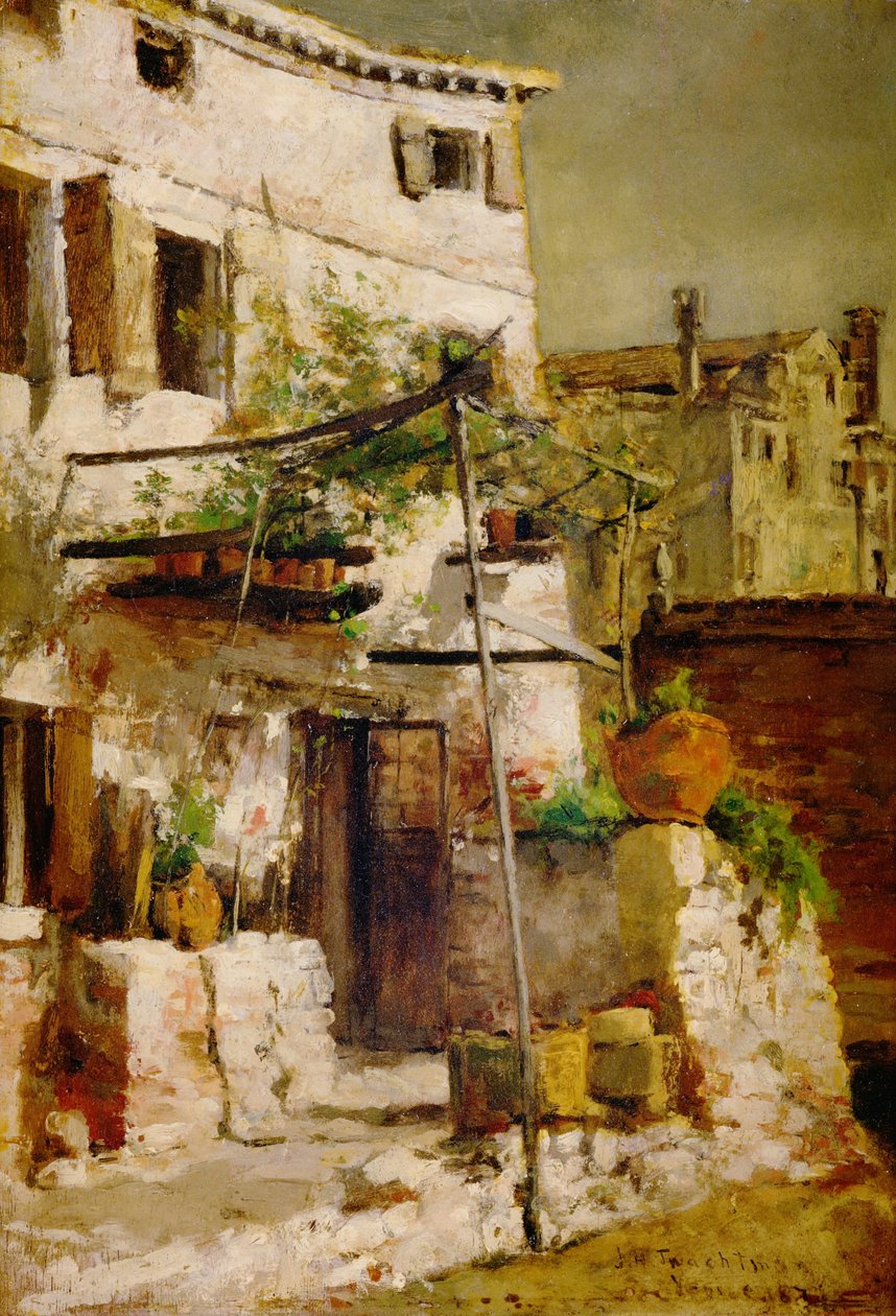 Venetsialainen kohtaus, 1877 tekijältä John Henry Twachtman