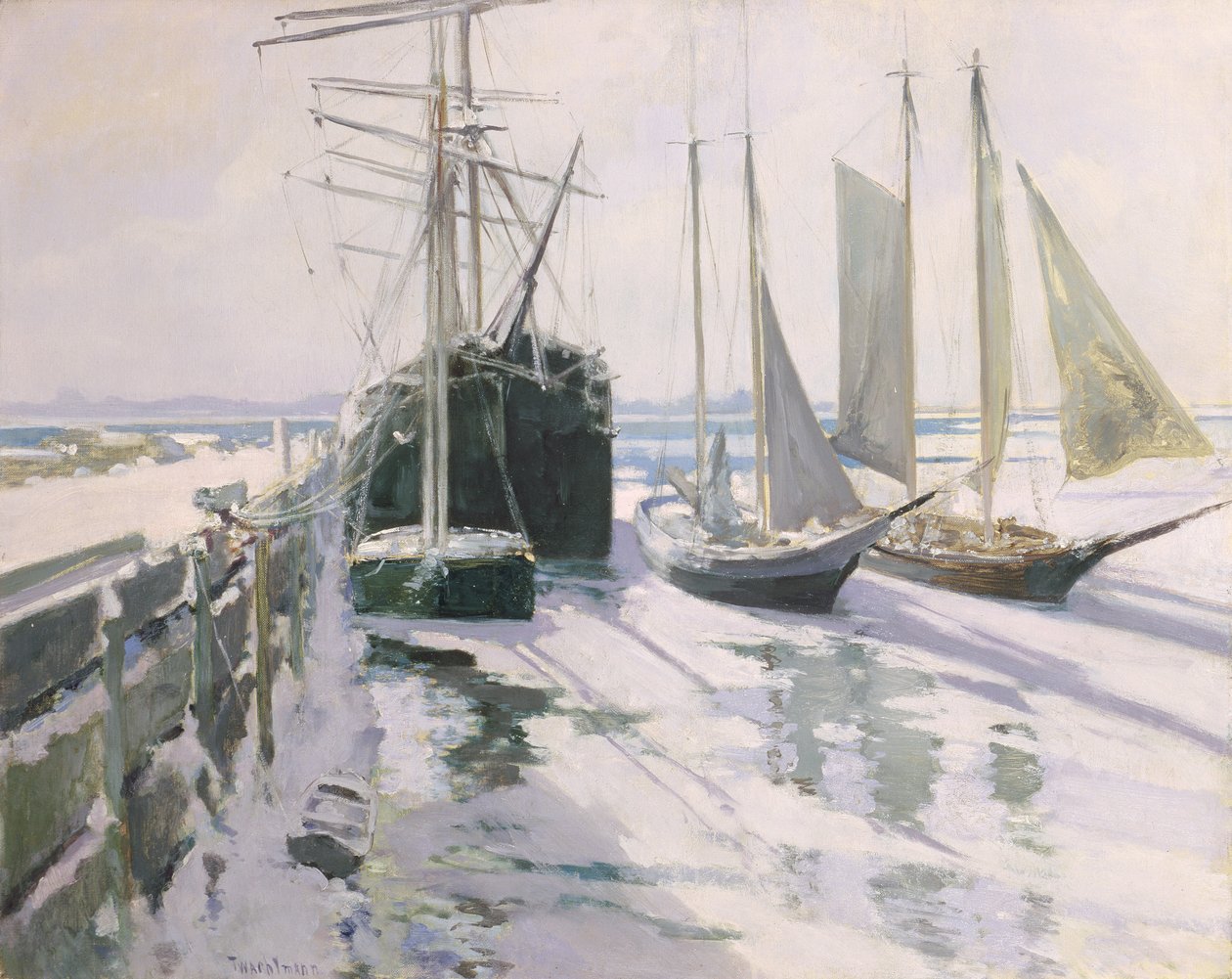 Connecticut Shore, Winter, n. 1893 tekijältä John Henry Twachtman