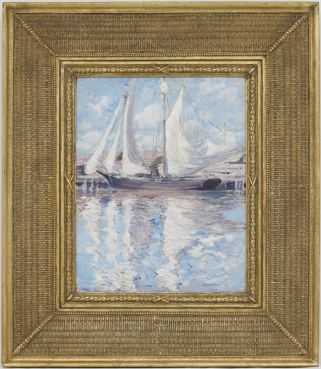 Kuivauspurjeet, n. 1900 tekijältä John Henry Twachtman