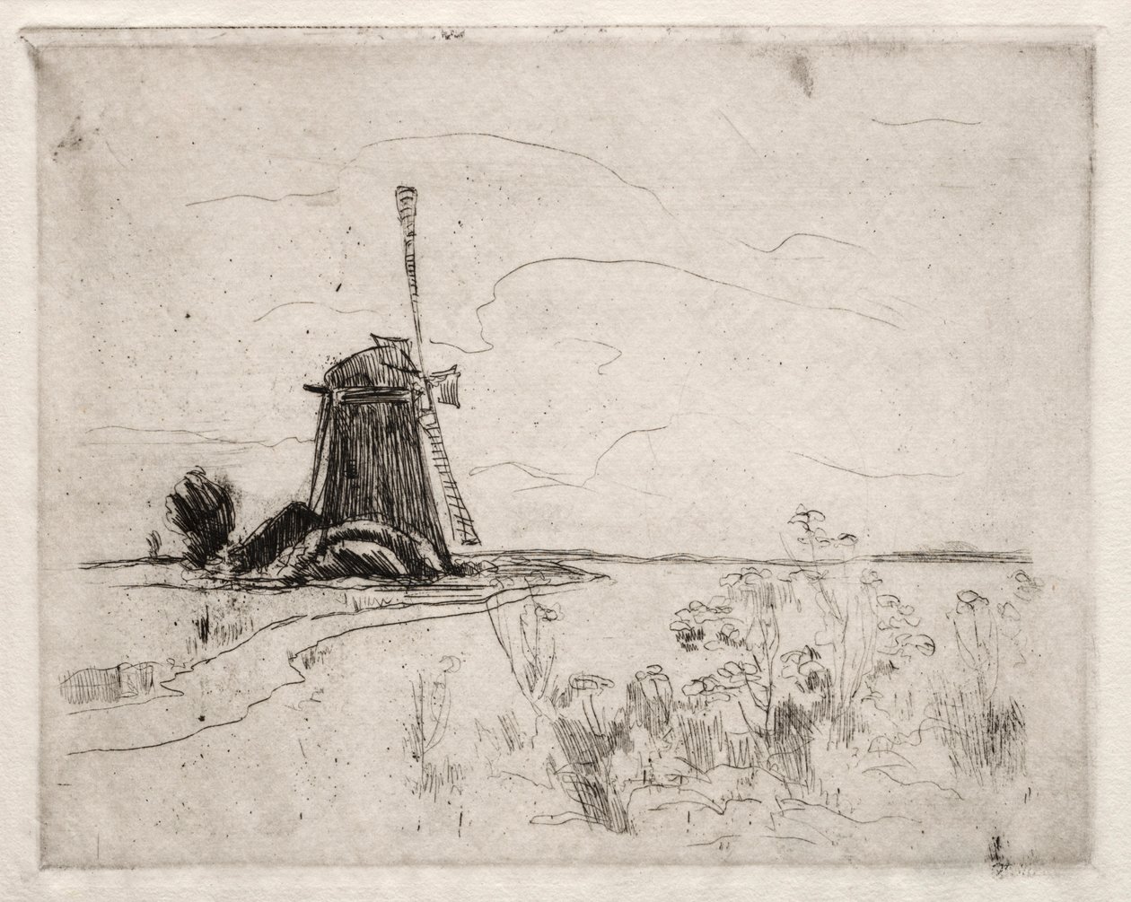 Mylly ja rikkaruohot, Hollanti tekijältä John Henry Twachtman