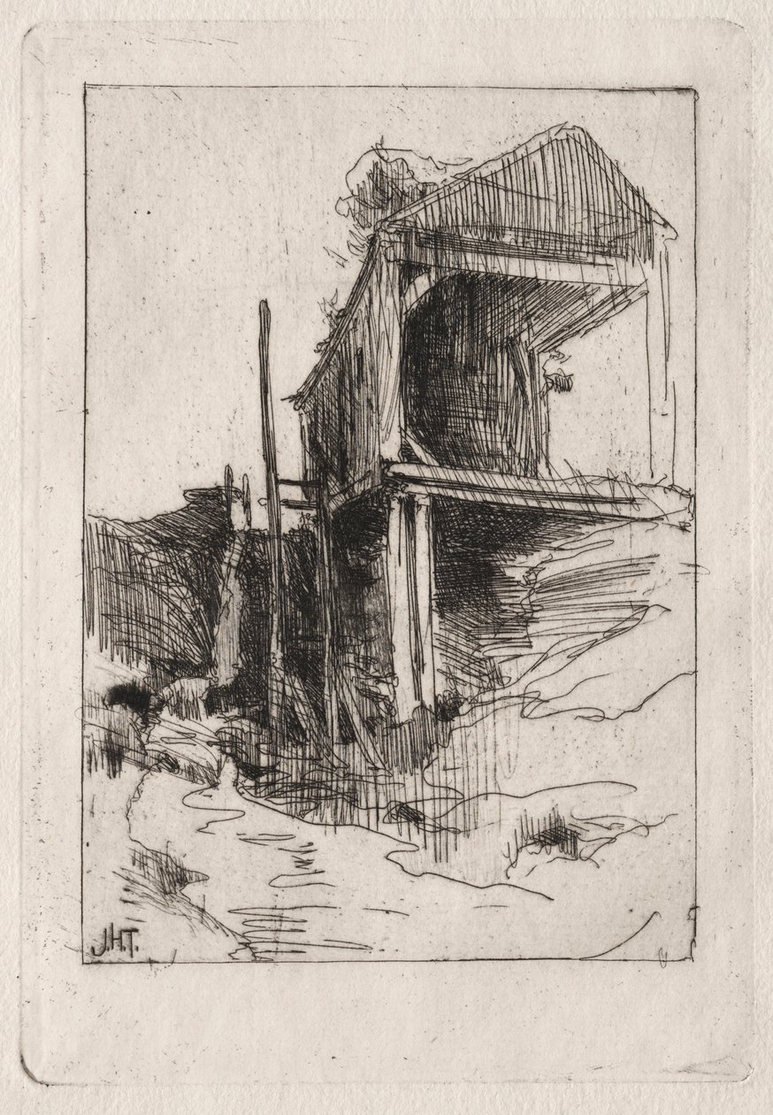 Old Mill, Branchville, Connecticut. tekijältä John Henry Twachtman