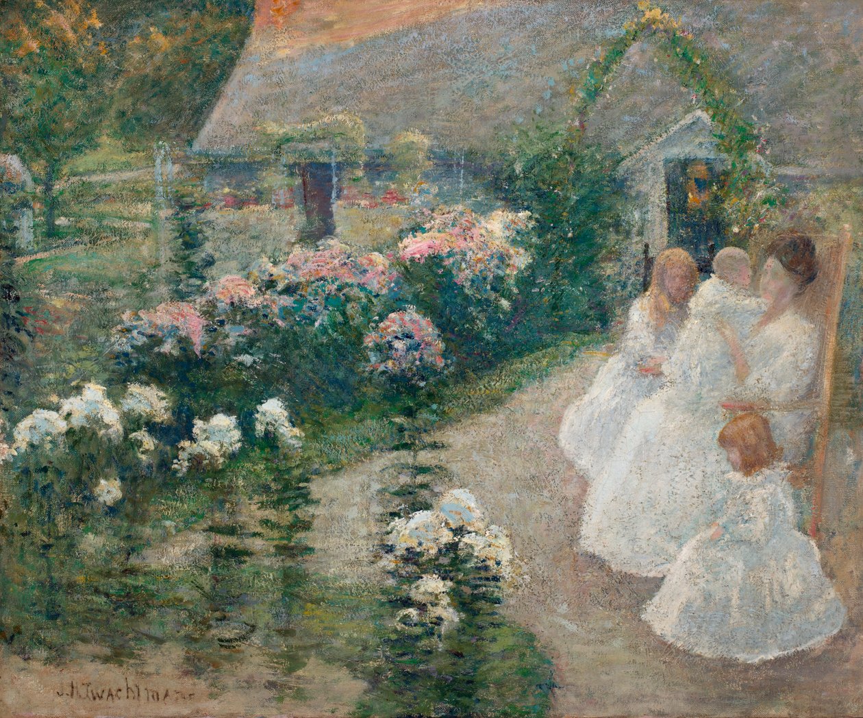 Terassilla n. 1890-1900. tekijältä John Henry Twachtman