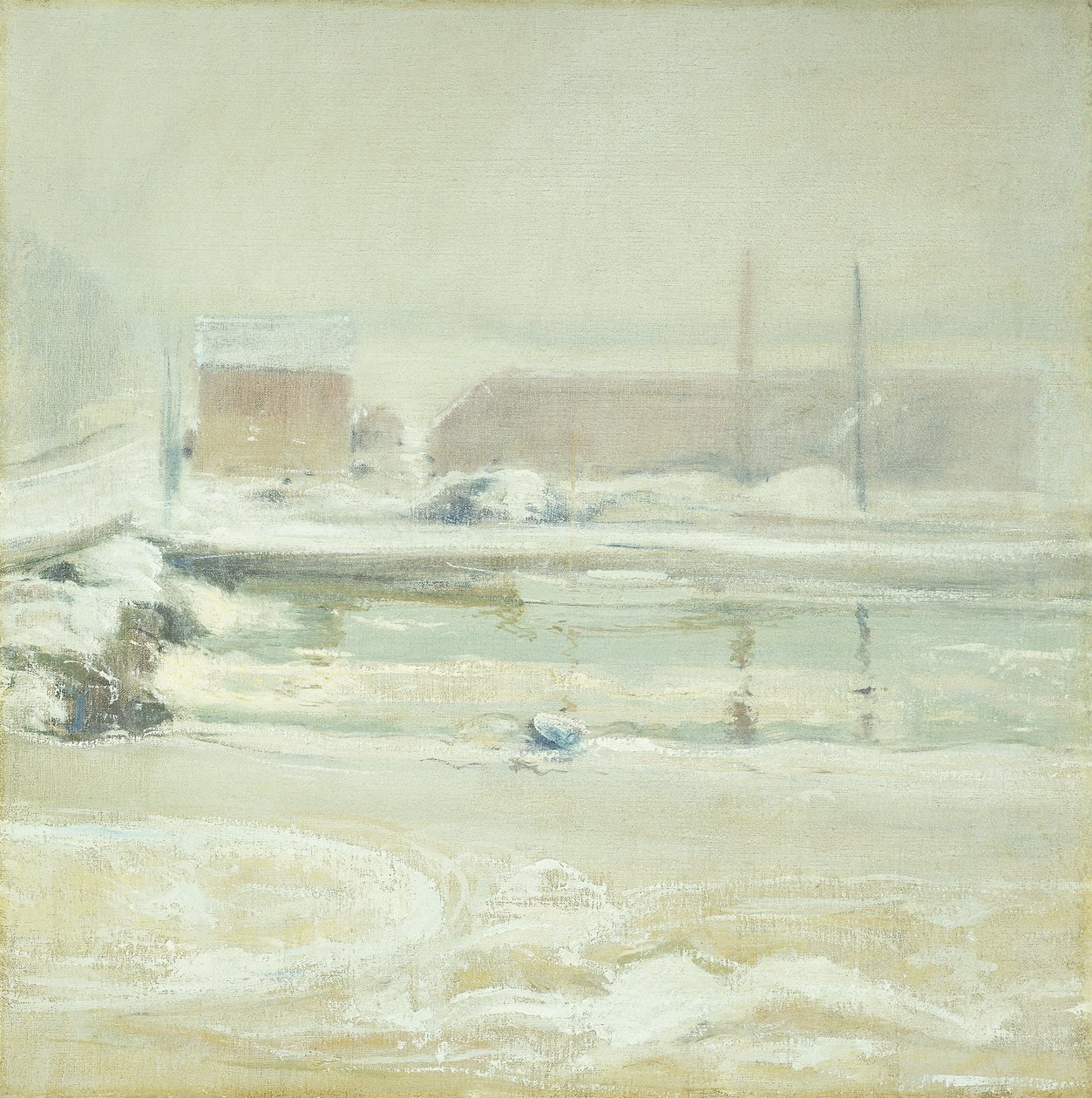 Jokikohtaus Cos Cobissa, tekijältä John Henry Twachtman