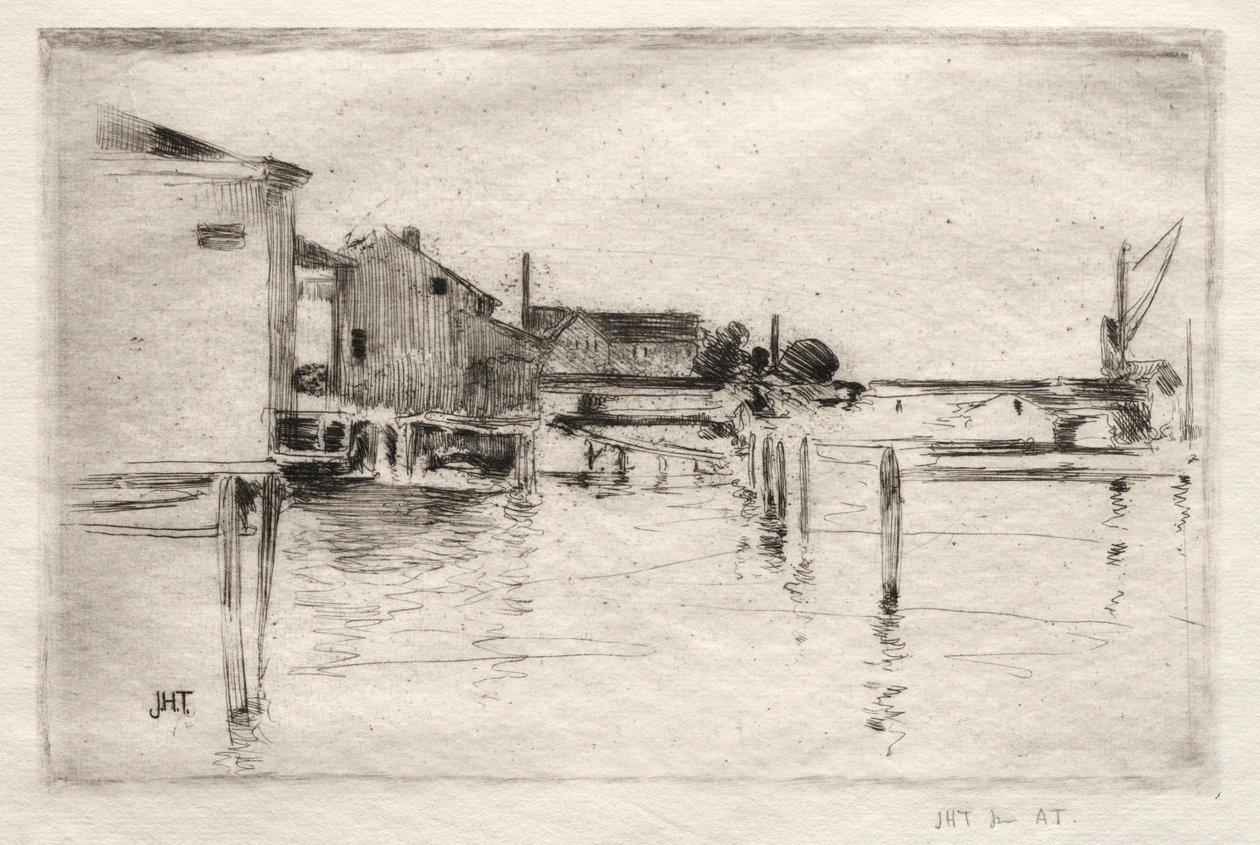 The Dock, Bridgeport, Connecticut tekijältä John Henry Twachtman