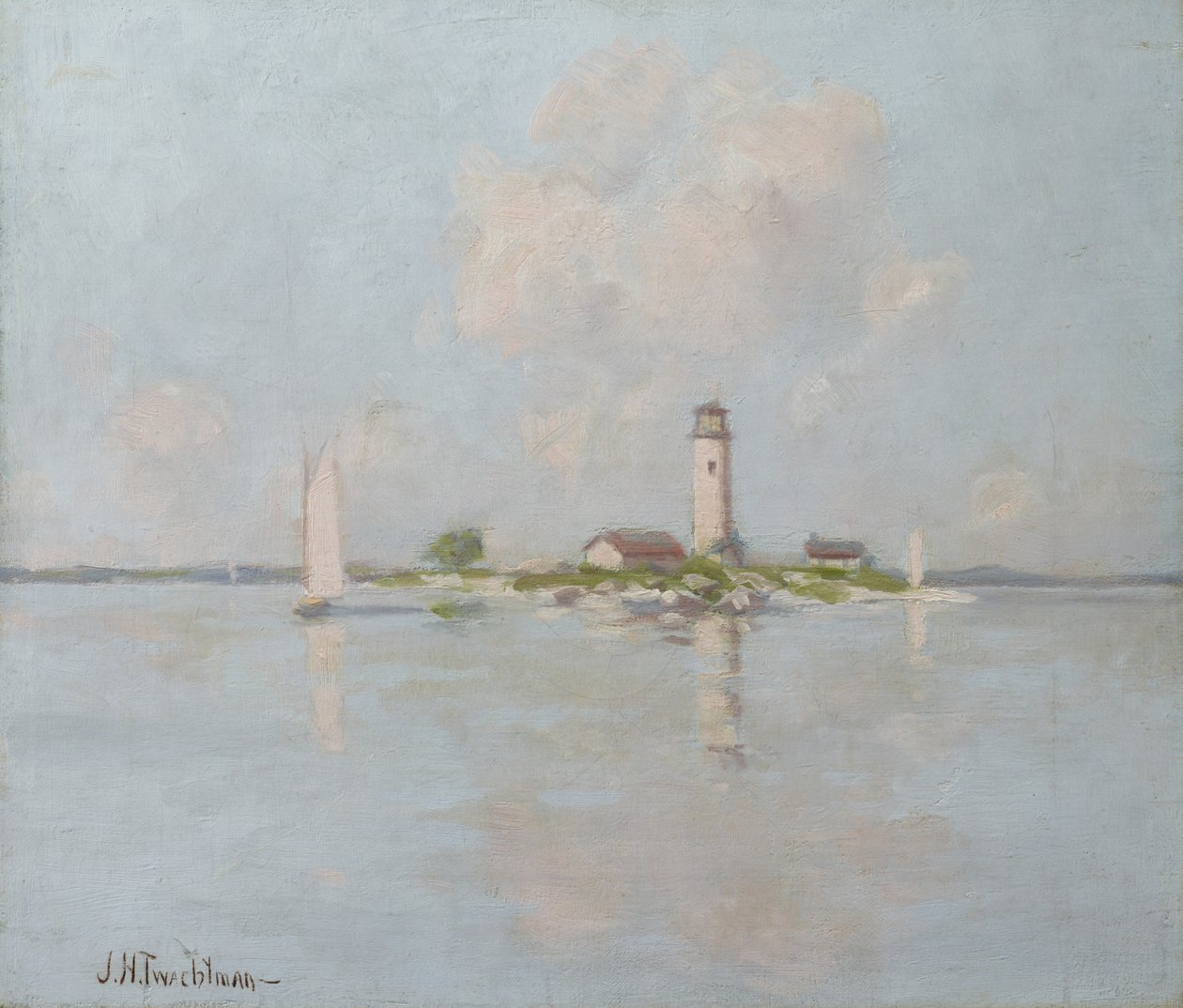 Majakka (öljy kankaalle) tekijältä John Henry Twachtman