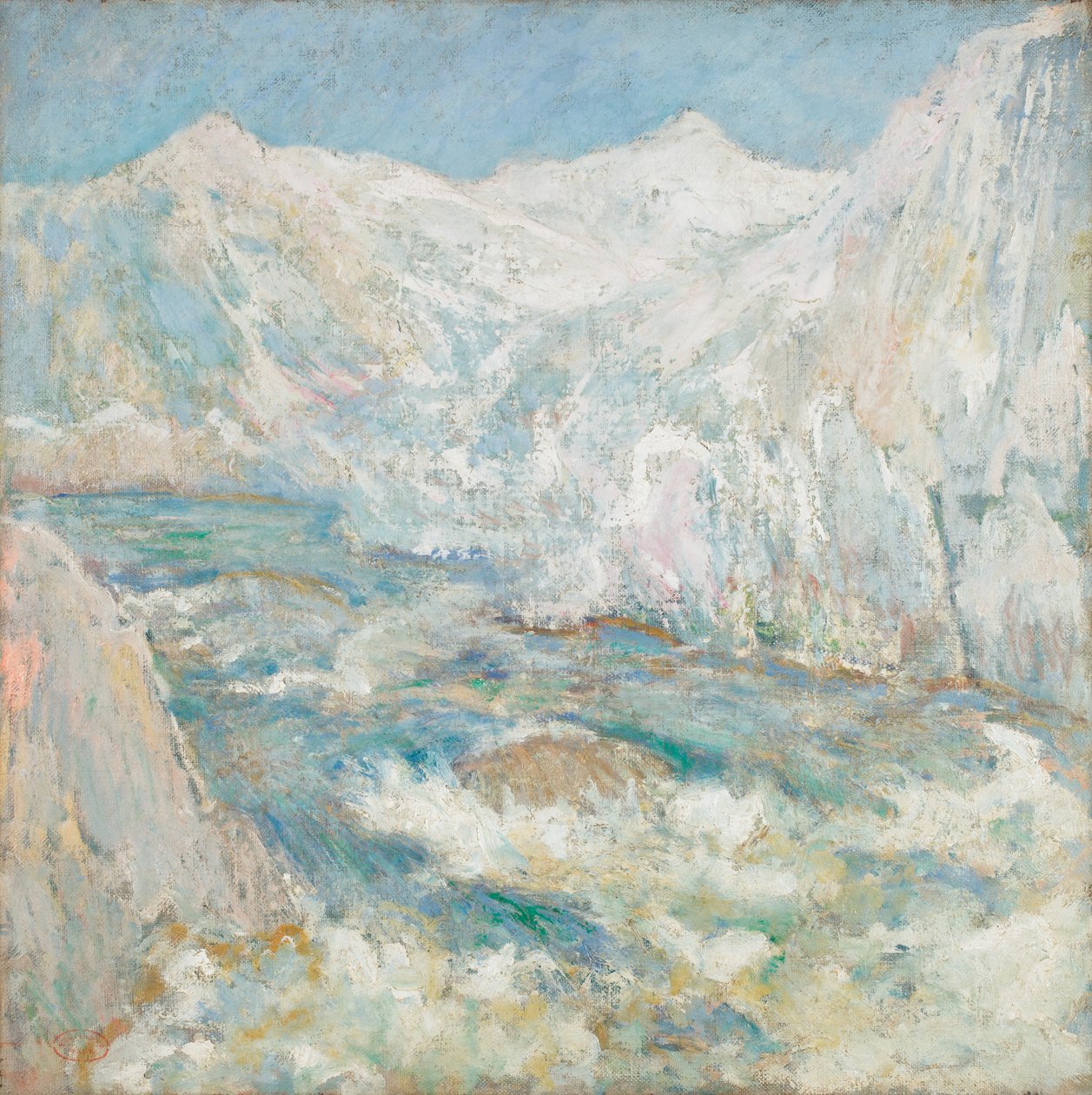 Kosket, Yellowstone, n. 1890-1899 (öljy kankaalle) tekijältä John Henry Twachtman
