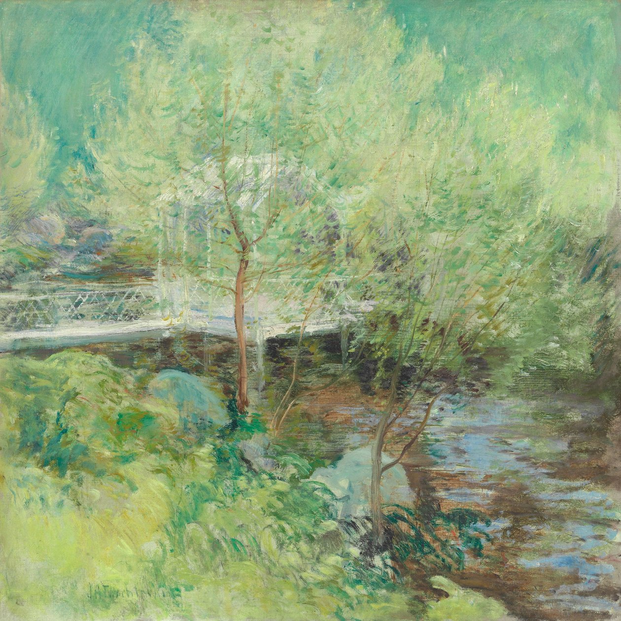 Valkoinen silta, vuoden 1895 jälkeen (öljy kankaalle) tekijältä John Henry Twatchman