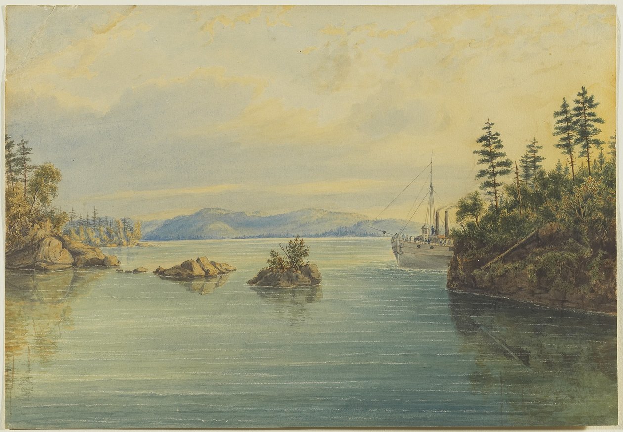 Tuhansilla saarilla, n. 1865 (wc paperilla) tekijältä John Herbert Caddy