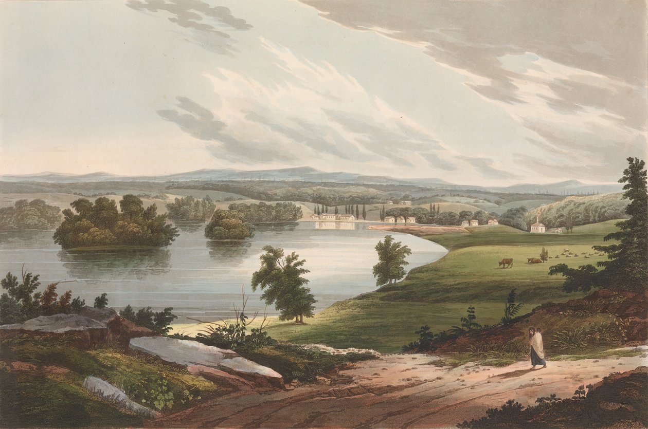 Fort Edward nro 10 Hudson River Portfoliosta, 1822-23. tekijältä John Hill