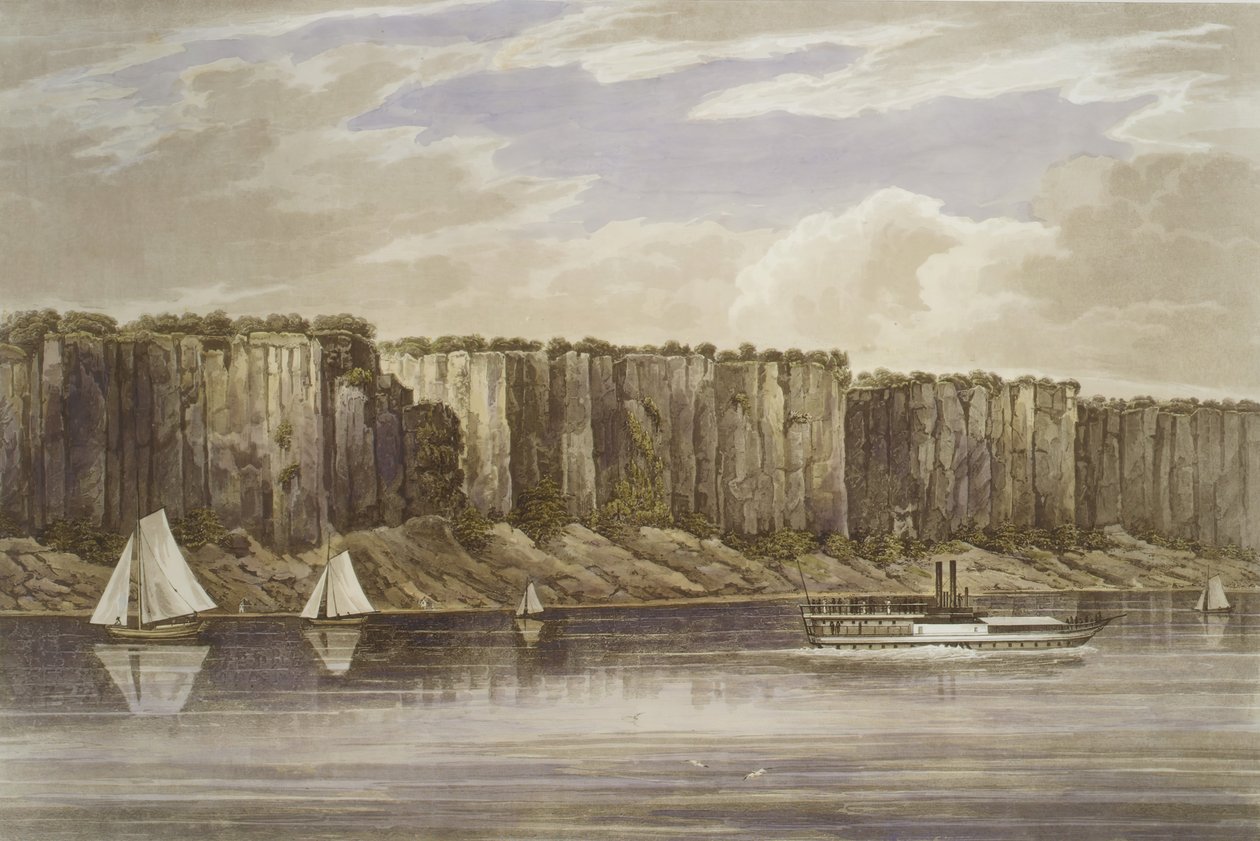 Palisades No. 19, Hudson River Portfolio, 1823-24. tekijältä John Hill