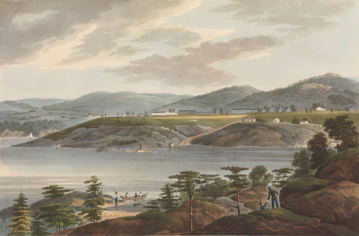 Hudson River Portfolion West Point nro 16, 1825. tekijältä John Hill