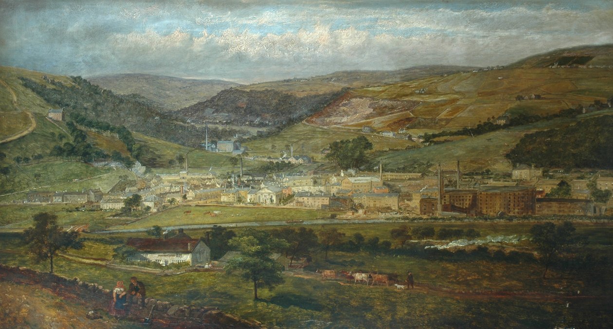 Hebdenin silta Palace Housesta, Fairfieldistä, 1869 tekijältä John Holland