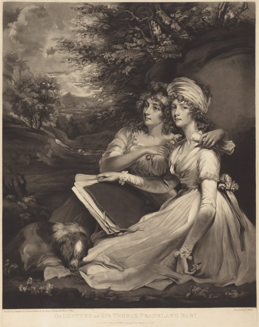 Sir Thomas Franklandin, Bart., tyttäret (Sisaret) tekijältä John Hoppner