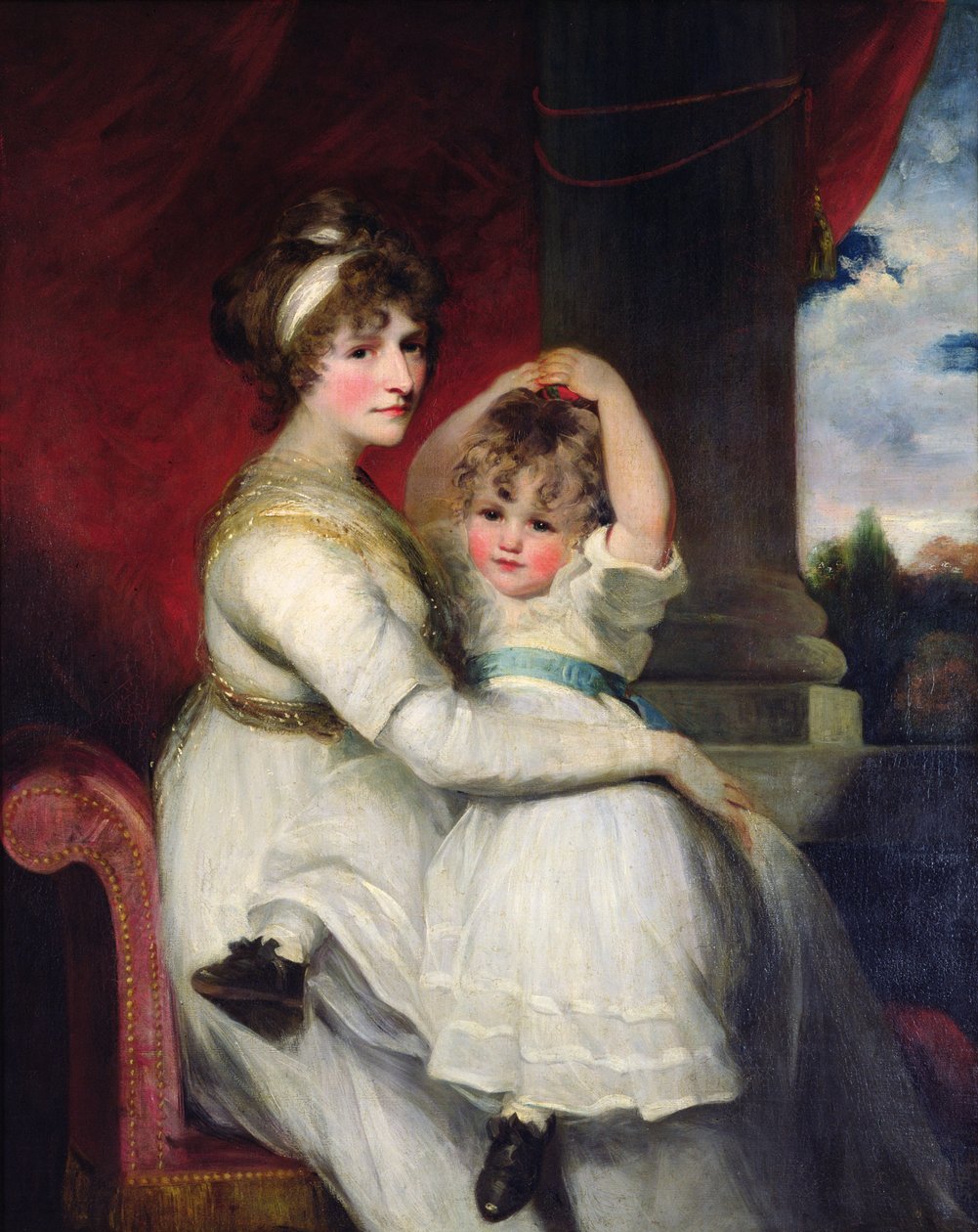 Georgina, Bathurstin kreivitär ja hänen poikansa, 1792 tekijältä John Hoppner