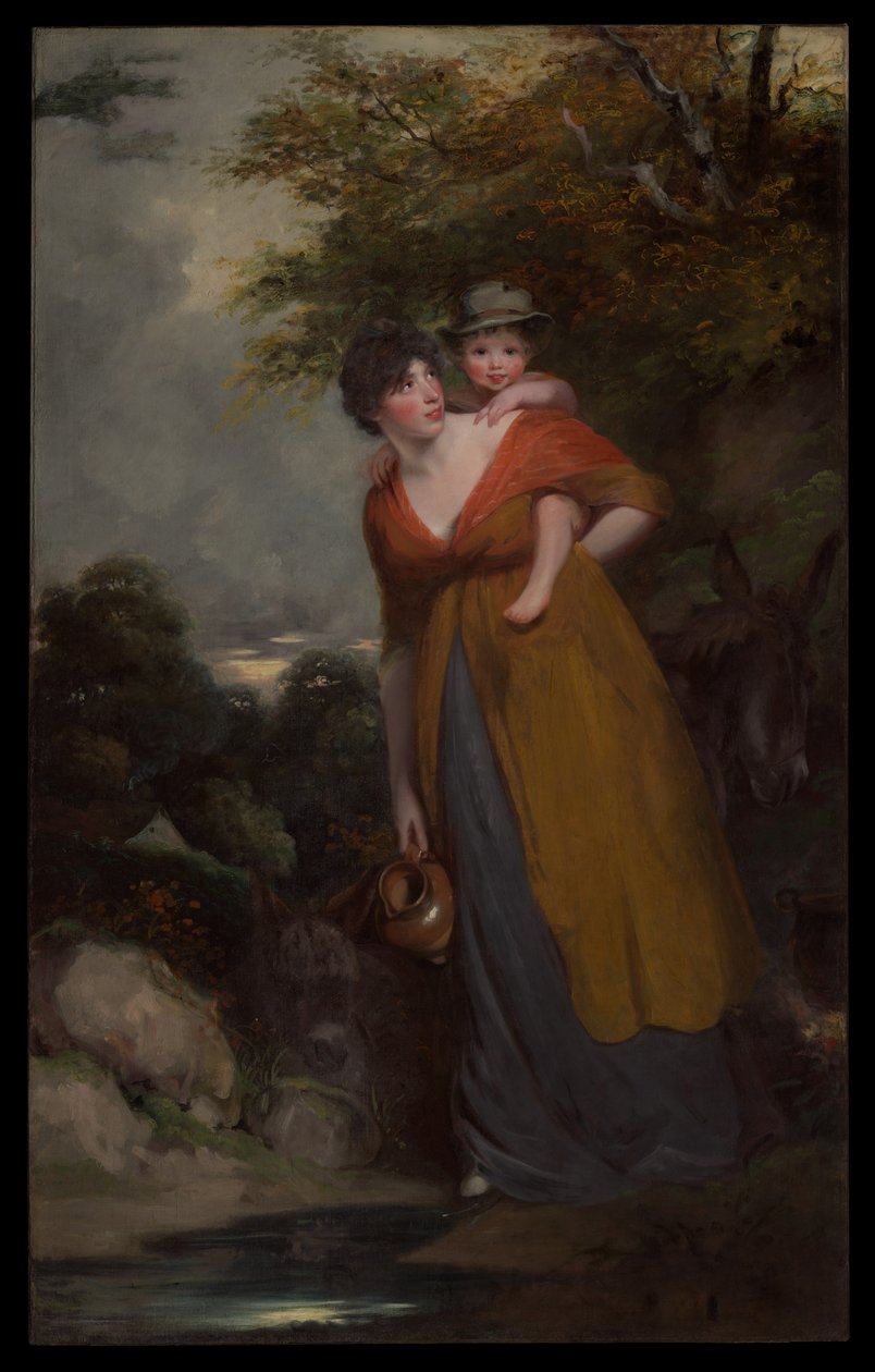 Rouva Richard Brinsley Sheridan (Hester Jane Ogle, 1775/76-1817) ja hänen poikansa (Charles Brinsley Sheridan, 1796-1843) tekijältä John Hoppner