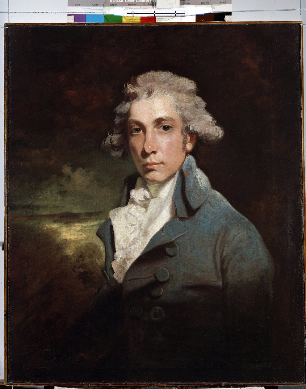 Irlantilaisen poliitikon ja näytelmäkirjailijan Richard Brinsley Sheridanin (1751-1816) muotokuva"" (Näytelmäkirjailijan ja Whig-valtiomiehen Richard Brinsley Sheridanin (1751-1816) muotokuva John Hoppnerin (1758-1810) maalaus 1700-luku Koko 77x30 cm museo tekijältä John Hoppner